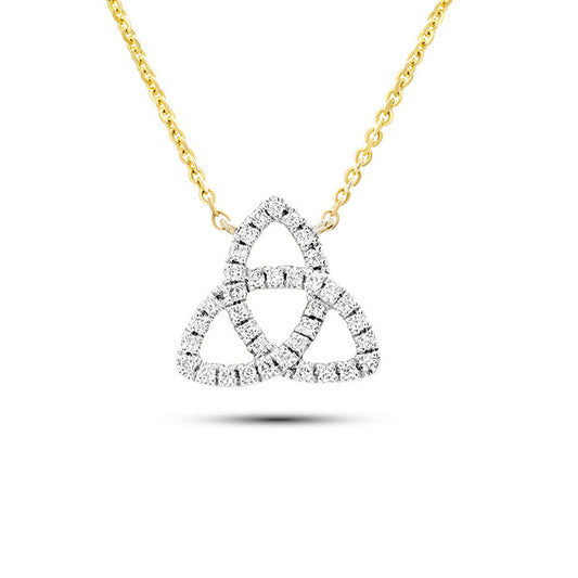 14kt Gold Lab Diamond Trinity Necklace