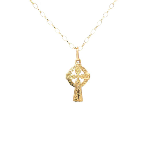 Facet 10K. Yellow Gold Celtic Cross