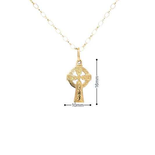 Facet 10K. Yellow Gold Celtic Cross