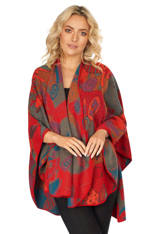 Hourihan Acrylic Wrap / Shawl-Picasso.Colo