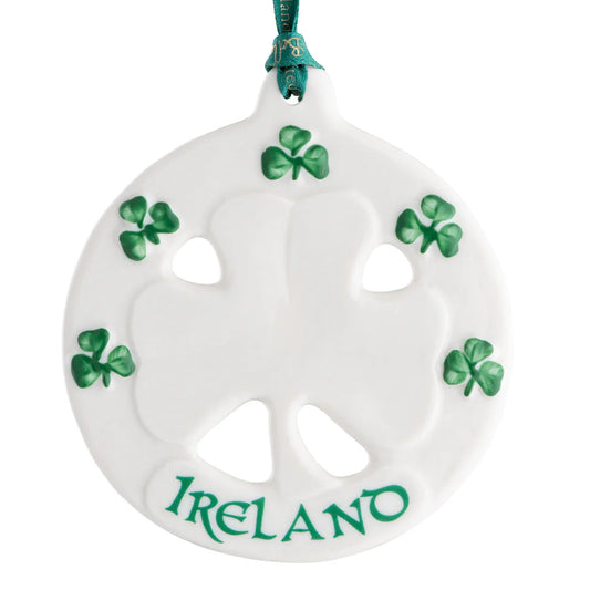 Belleek Ireland Shamrock Ornament