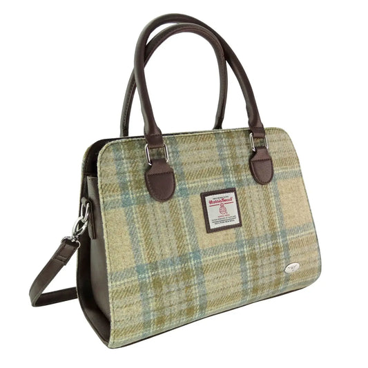 Authentic Tartan Harris Tweed Midi Tote Bag