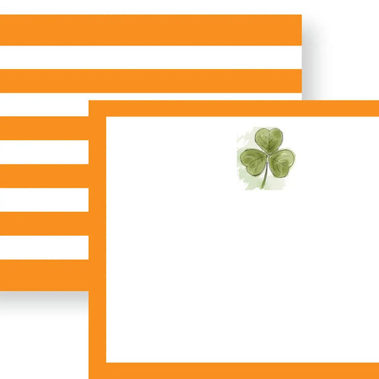 Donovan Designs Shamrock Flat Cards and Envelopes - Set of 10