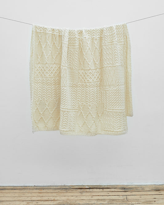 Aran Woollen Mills 100% Merino Patchwork Throw