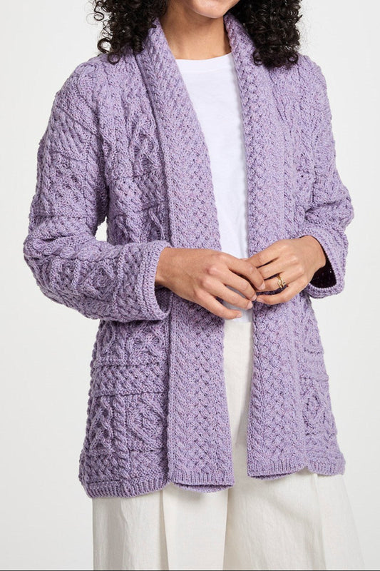 Aran Woollen Mills Women's Foldback Cardigan