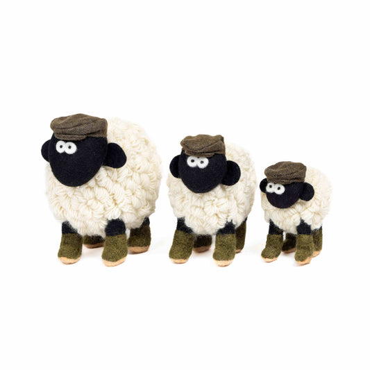 Mountain Standing Sheep with Flat Cap & Boots