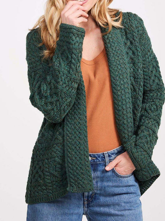 Aran Woollen Mills Women's Foldback Cardigan