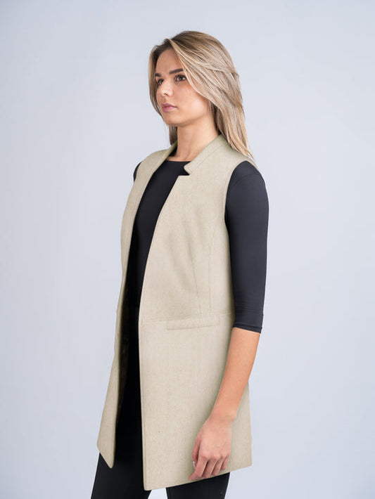 Celtic Tweed Women's Long Tweed Gilet