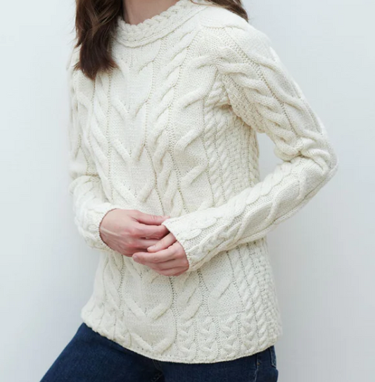 Aran Woollen Mills Super Soft Merino Wool Crew Sweater