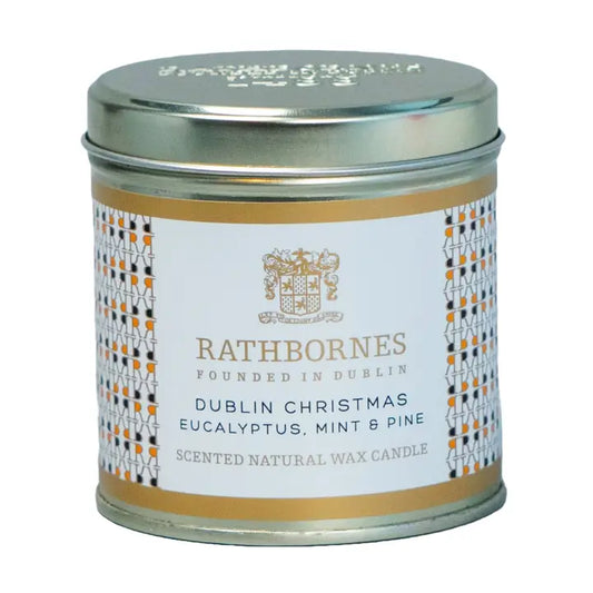 Rathbornes Dublin Christmas Eucalyptus, Mint & Pine Candle - 1 Wick Tin