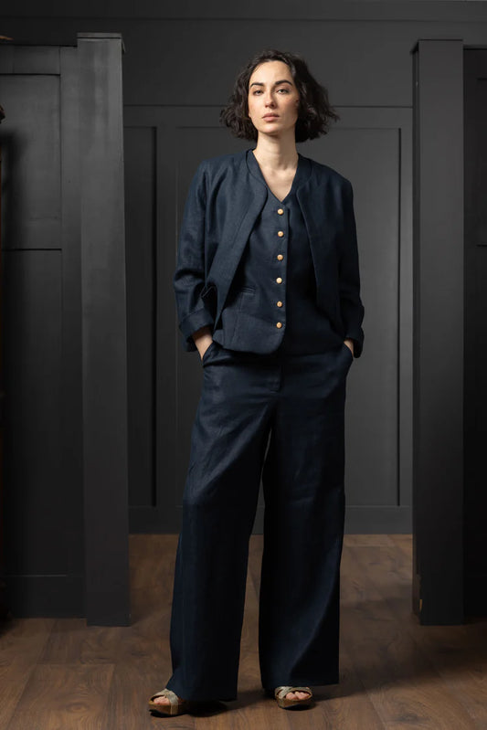 Celtic Tweed Women's Linen Boxy Jacket and Blazer
