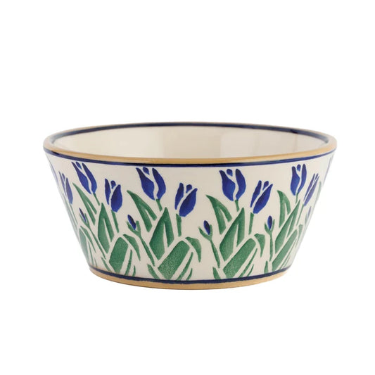 Nicholas Mosse Blue Blooms Small Angled Bowl