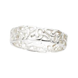 Solvar Sterling Silver Trinity Knot Band