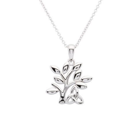 ShanOre Sterling Silver Tree of Life Pendant with Trinity Knot