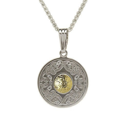 Boru Medium Sterling Silver Pendant with 18K Bead