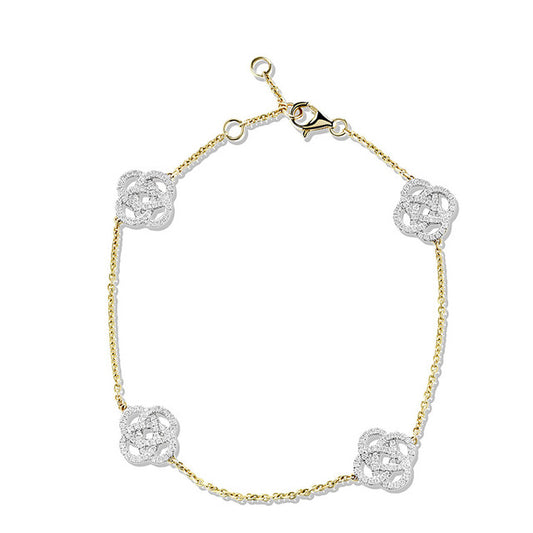 14kt Gold Lab Diamond Celtic Link Bracelet