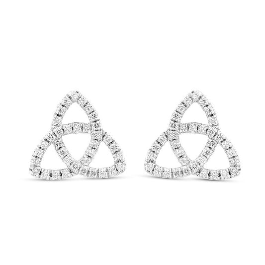14K Gold Lab Diamond Trinity Earrings
