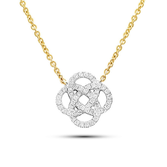 14kt Gold Lab Diamond Celtic Necklace