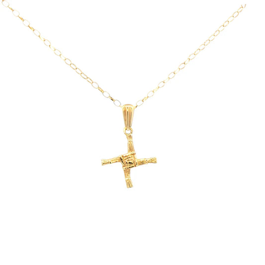 Facet 10K. Yellow Gold Petite St. Brigid's Cross
