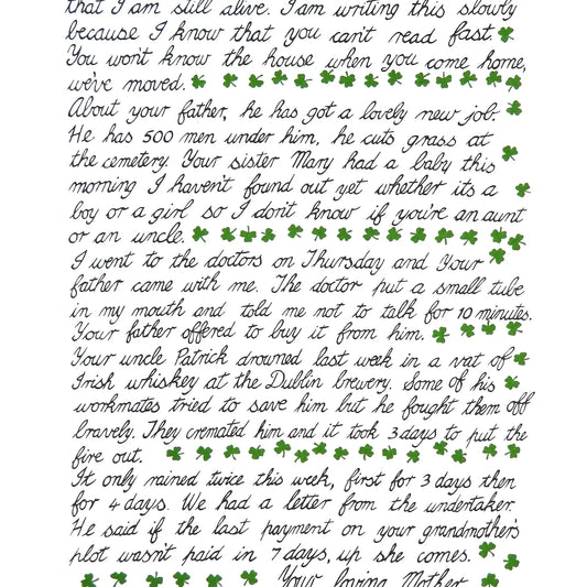 A Mother's Letter Tea Towel