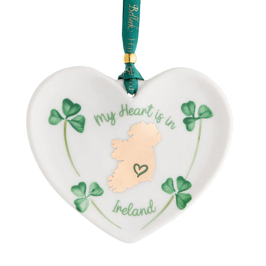 Belleek My Heart is in Ireland Ornament