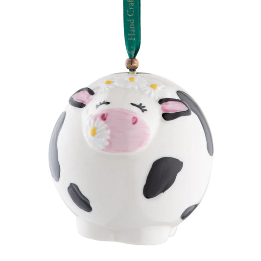 Belleek Daisy the Cow Ornament