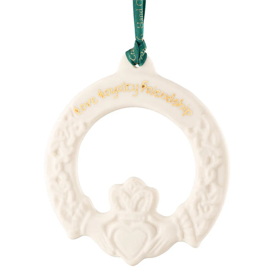 Belleek Claddagh Friendship Ornament
