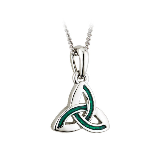 Solvar Enamel Green Trinity Necklace