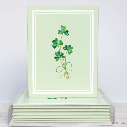 Irish Shamrock Greeting Card Box Set of 6