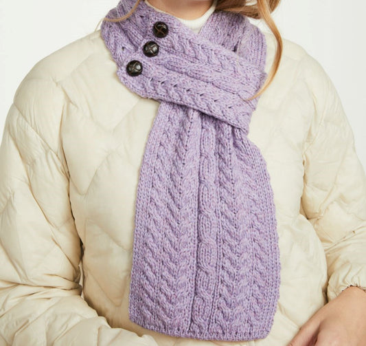 Aran Woollen Mills Merino Button Loop Scarf