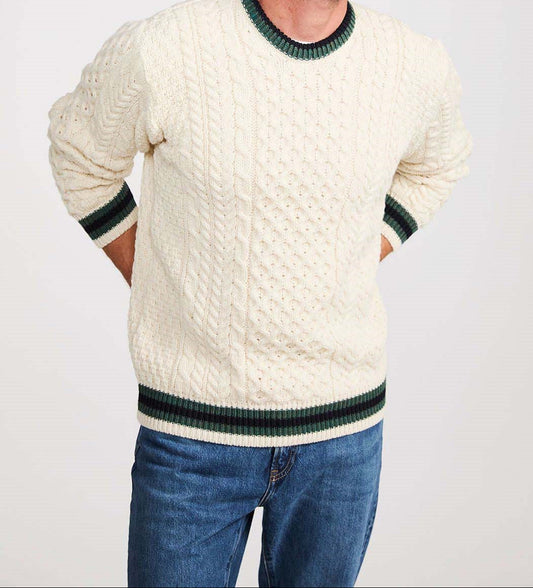 Traditional Unisex Crew Sweater with Stripes