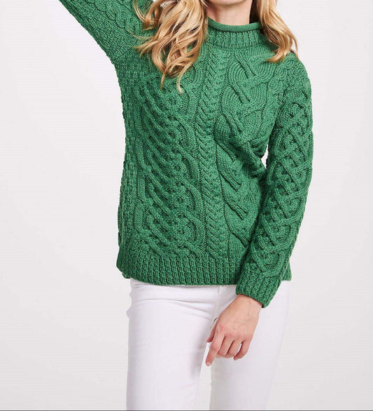 Aran Woollen Mills Merino Wool Roll Neck Sweater