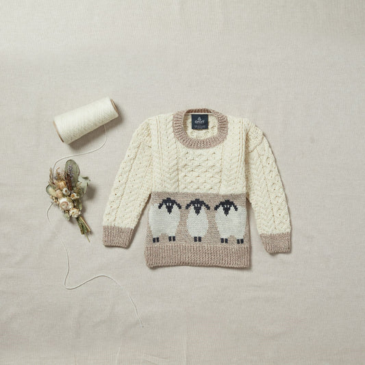 Children's Super Soft Merino Sheep Crew Sweater