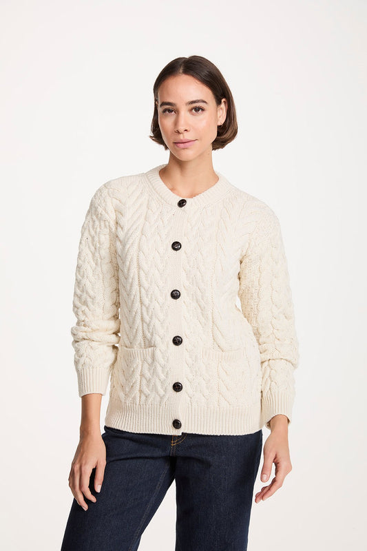 Aran Woollen Mills Super Soft Cable and Weave Lumber Jacket