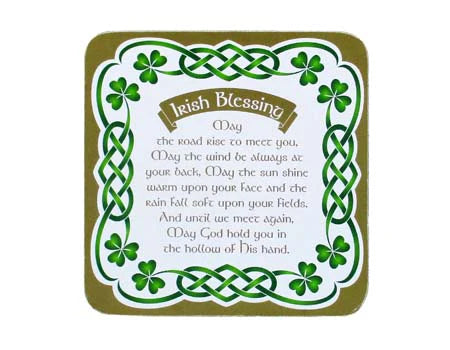 Irish Blessing May the Road Rise Celtic Coaster