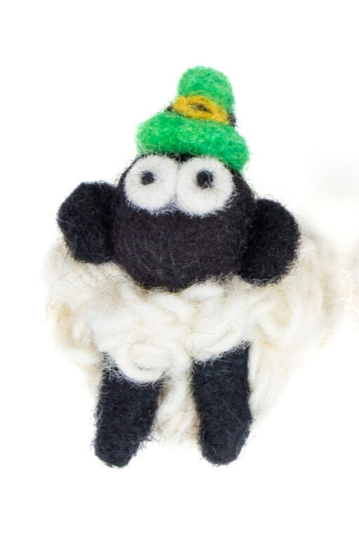 Small Sheep Magnet Shamrock Leprechaun Hat