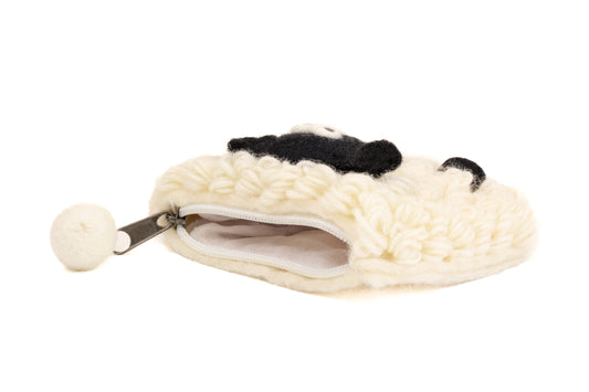Knitted Wool Sheep Square Purse