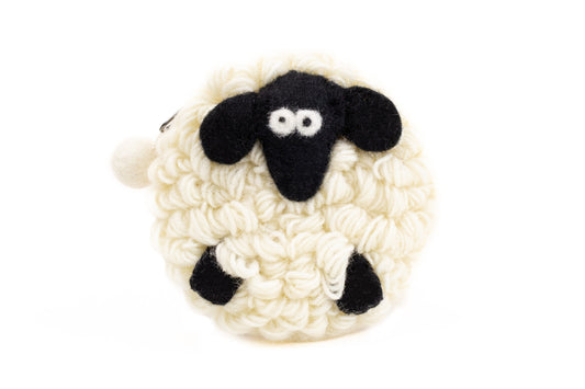 Knitted Wool Sheep Round Purse