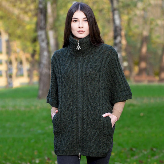 Saol Roisin Aran Poncho Jacket