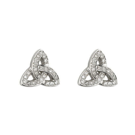 Solvar 14k Micro Diamond Trinity Earrings