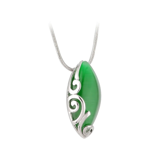 Rhodium Celtic Resin Necklace
