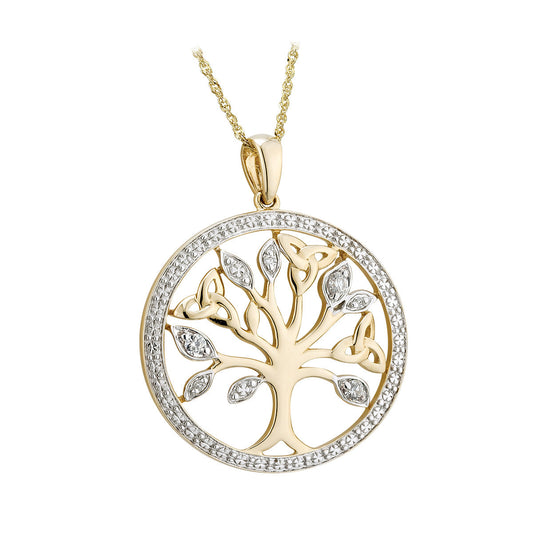 Solvar 14k Gold & Diamond Tree of Life Pendant