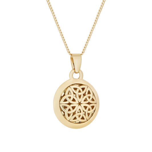 Solvar Gold Plated Trinity Knot Celtic Knot Pendant