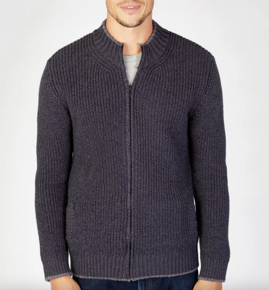 IrelandsEye Men's Rockbrook Zipped Ribbed Cardigan