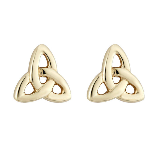 Solvar 10K. Gold Small Trinity Knot Stud Earrings