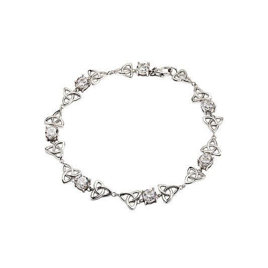 ShanOre Sterling White CZ Trinity Bracelet