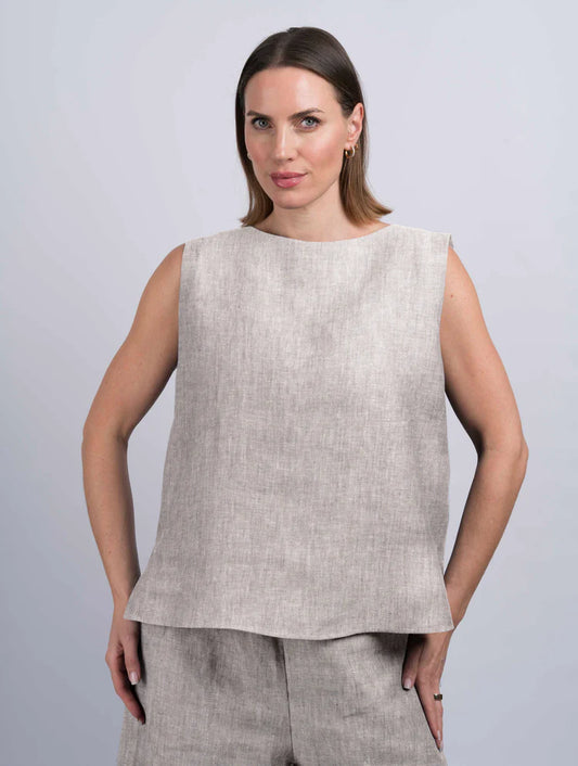 Women's Linen Sleeveless Top by Celtic Tweed
