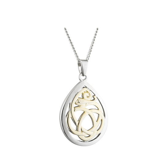 Book of Kells Two Tone Celtic Necklace
