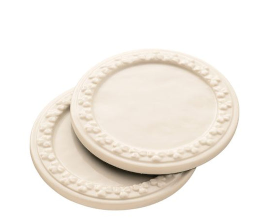 Belleek Set of 2 Field of Shamrock Coasters