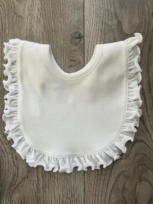 White Ruffle Bib